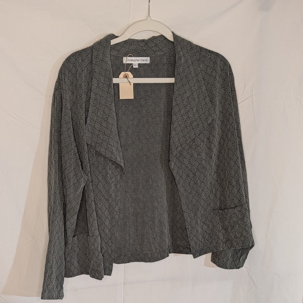 Olive Green Quilted Utility Jacket